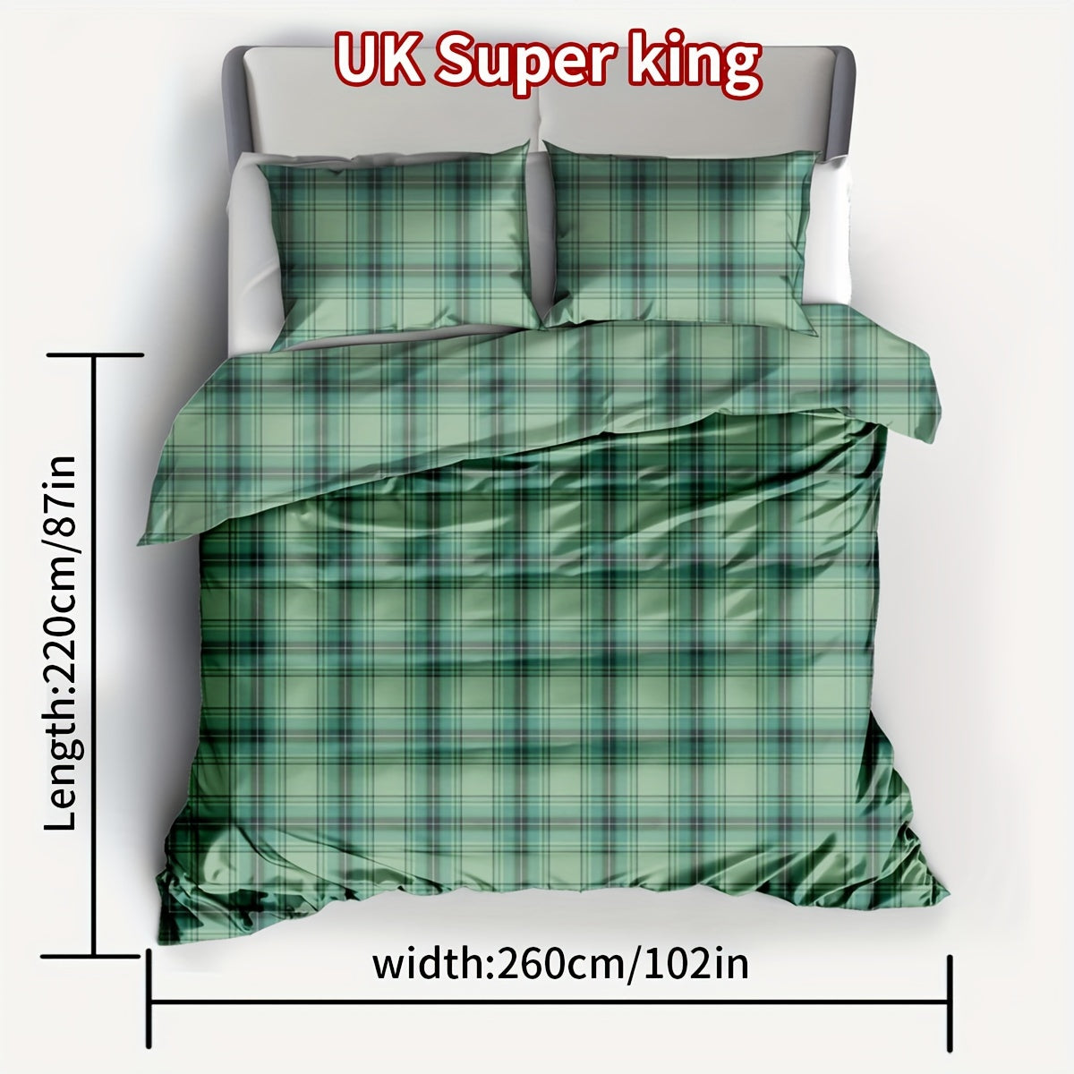 3pcs Duvet Cover Set (1*Duvet Cover + 2*Pillowcase, Without Core), British Style Small Plaid Print Bedding Set, Soft Comfortable Duvet Cover, For Bedroom, Guest Room