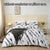 3pcs Duvet Cover Set (1*Duvet Cover + 2*Pillowcase, Without Core), Black And White Rock Print Bedding Set, Soft Comfortable Duvet Cover, For Bedroom, Guest Room